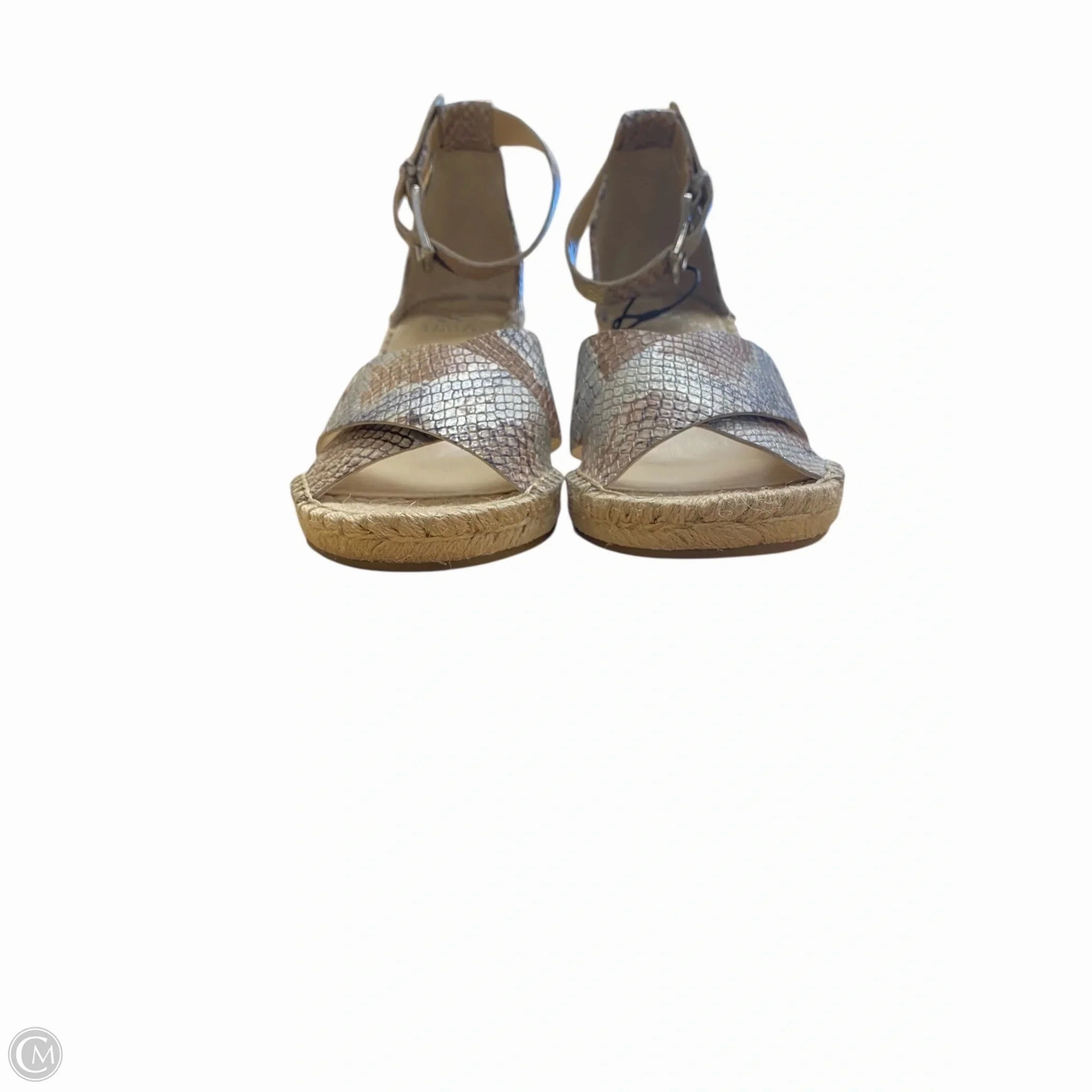 Sandals Heels Wedge By Vince Camuto In Snakeskin Print, Size: 7.5