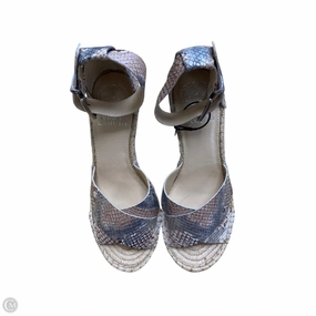 Sandals Heels Wedge By Vince Camuto In Snakeskin Print, Size: 7.5