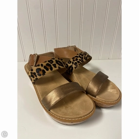 Sandals Heels Wedge By Vionic In Animal Print, Size: 7