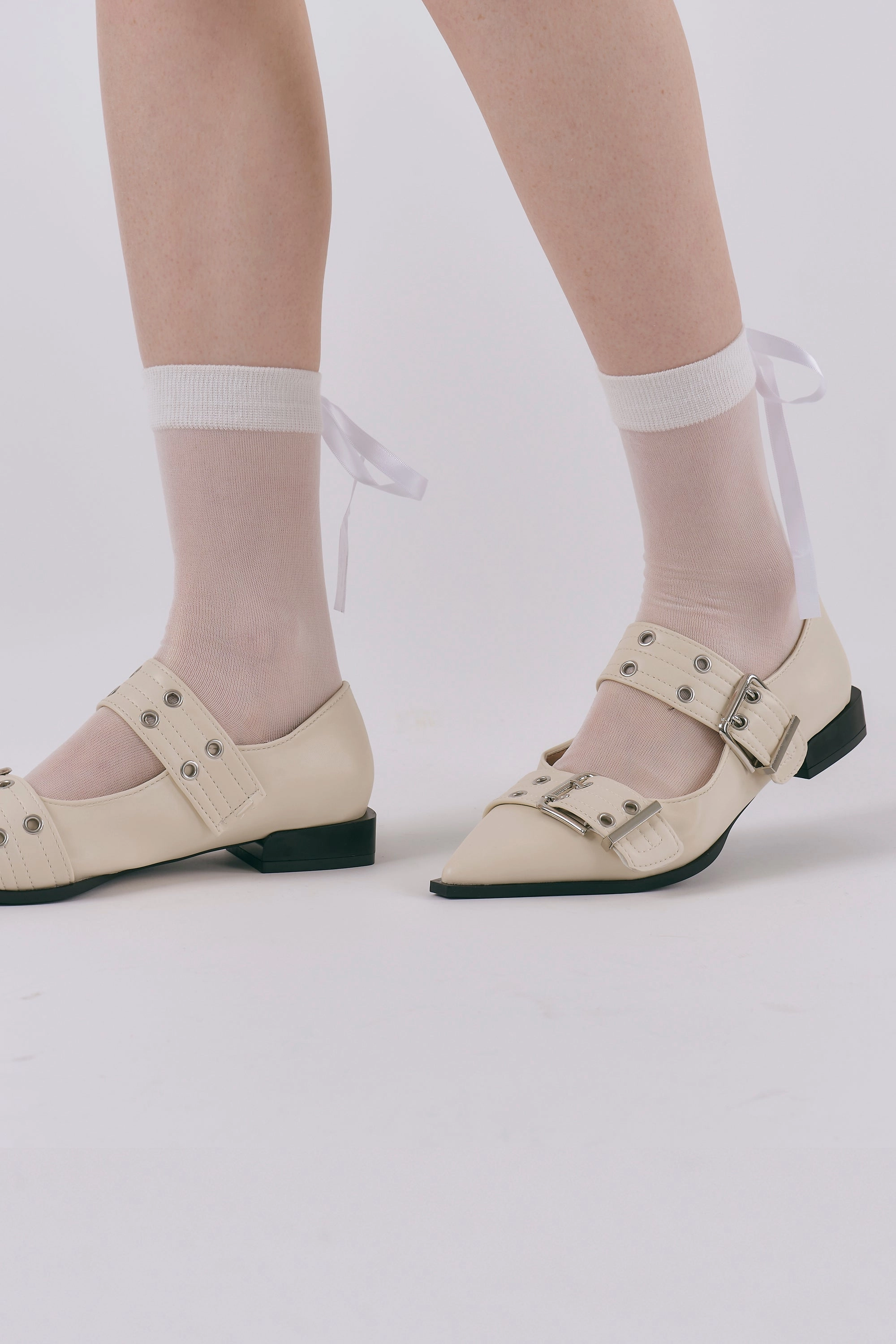 Sheer Strap Socks
