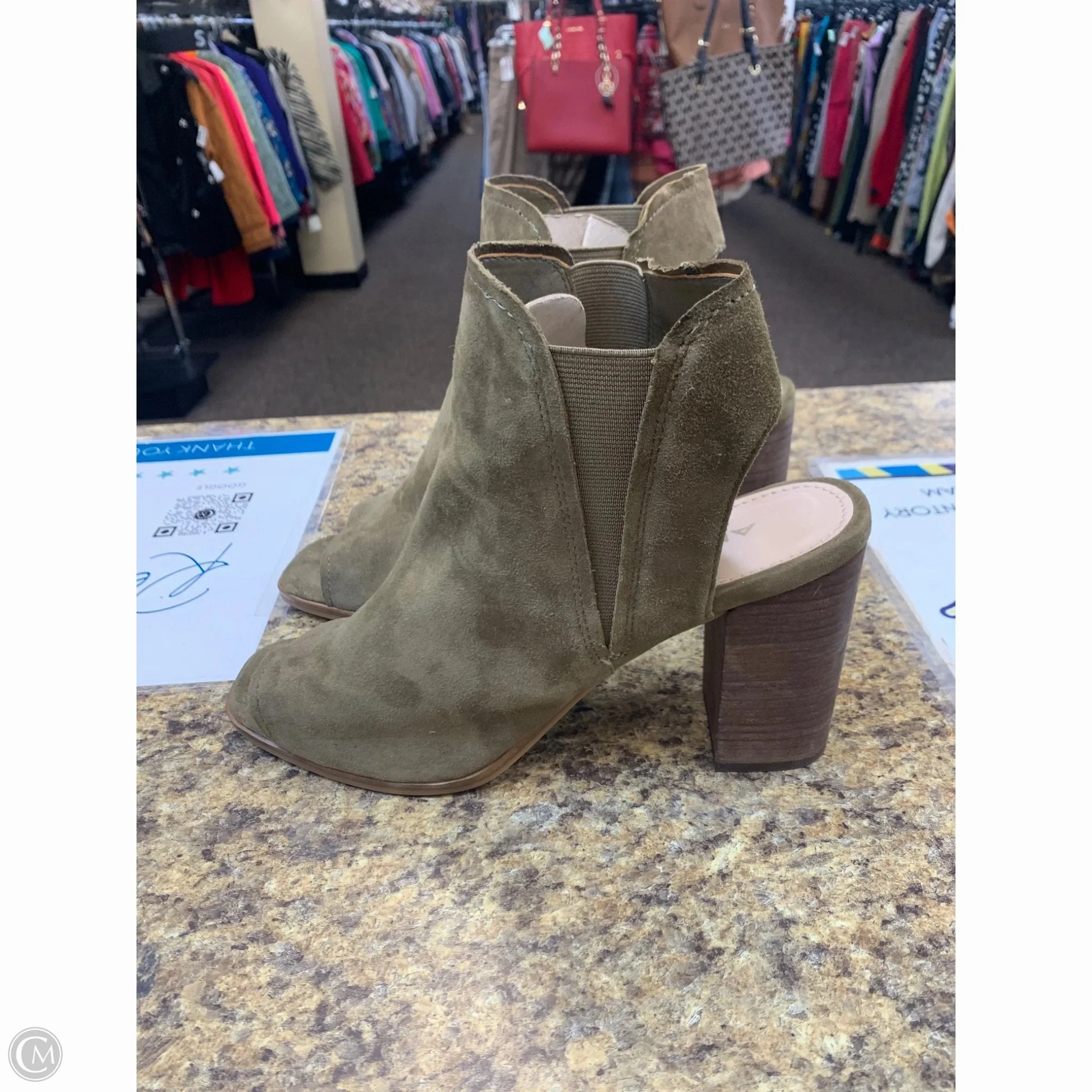 Shoes Heels Block By Aldo In Green, Size: 11