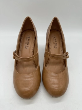 Shoes Heels Block By Journee In Brown, Size: 8.5