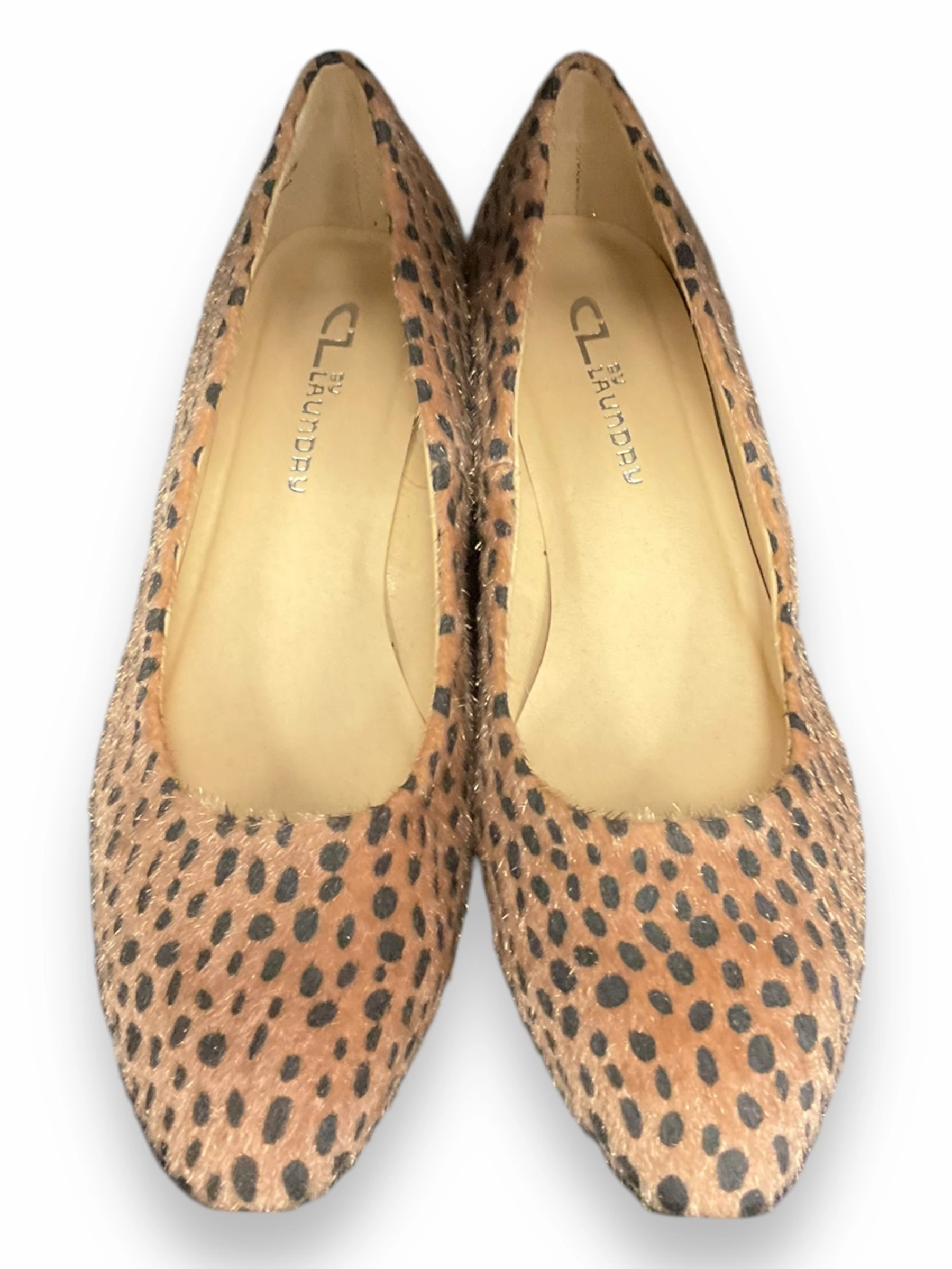 Shoes Heels Block By Laundry In Animal Print, Size: 8.5