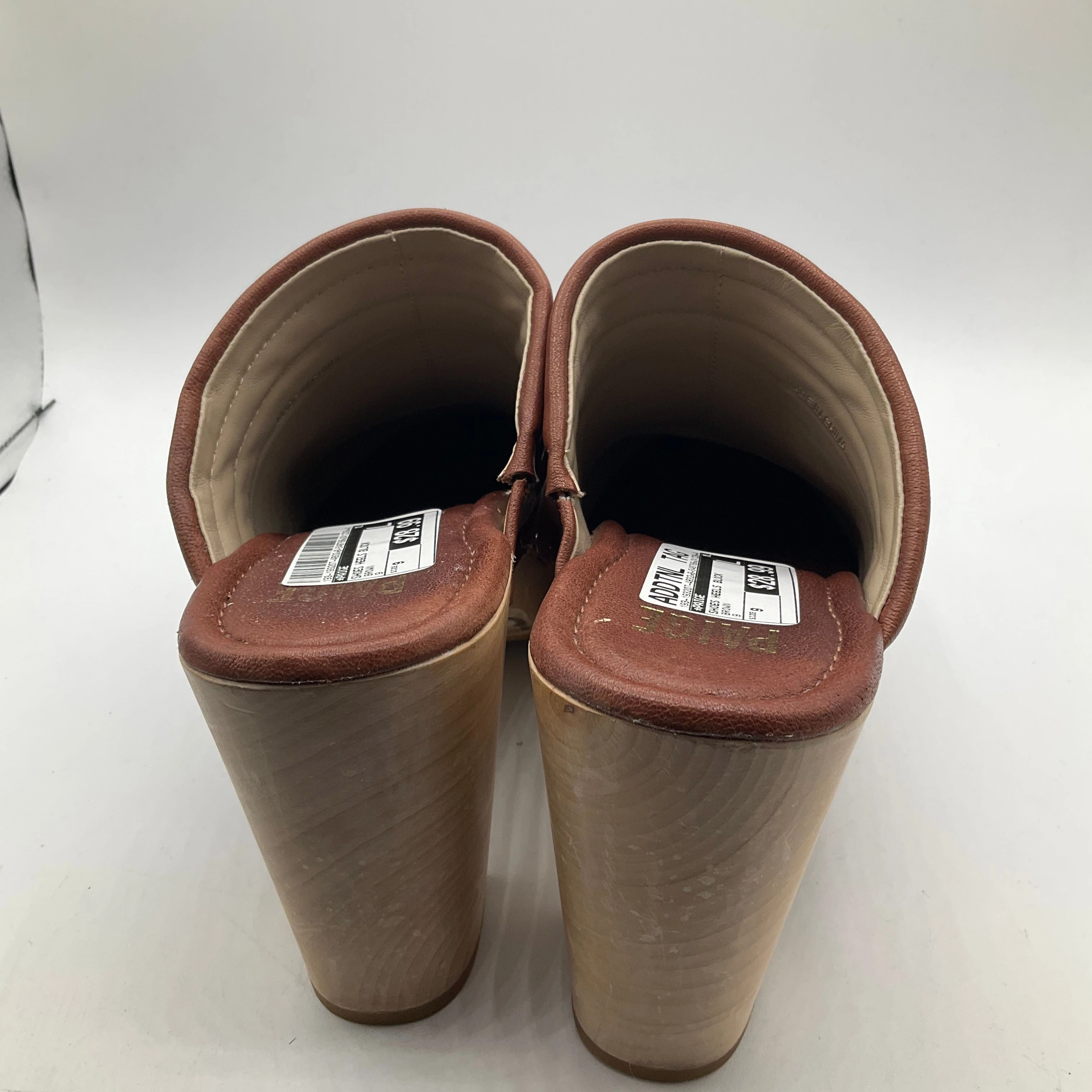 Shoes Heels Block By Paige In Brown, Size: 9