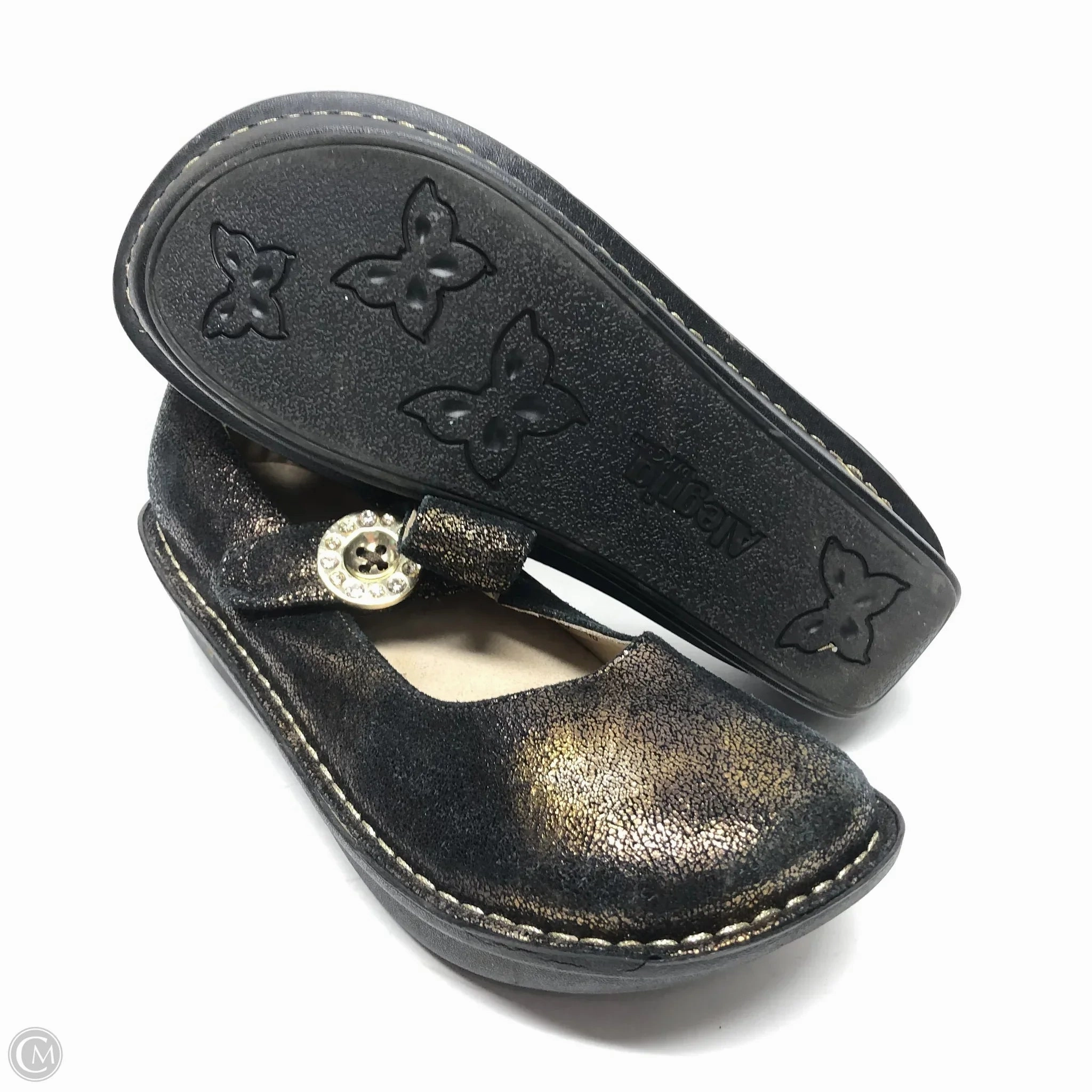 Shoes Heels Platform By Alegria In Gold, Size: 8