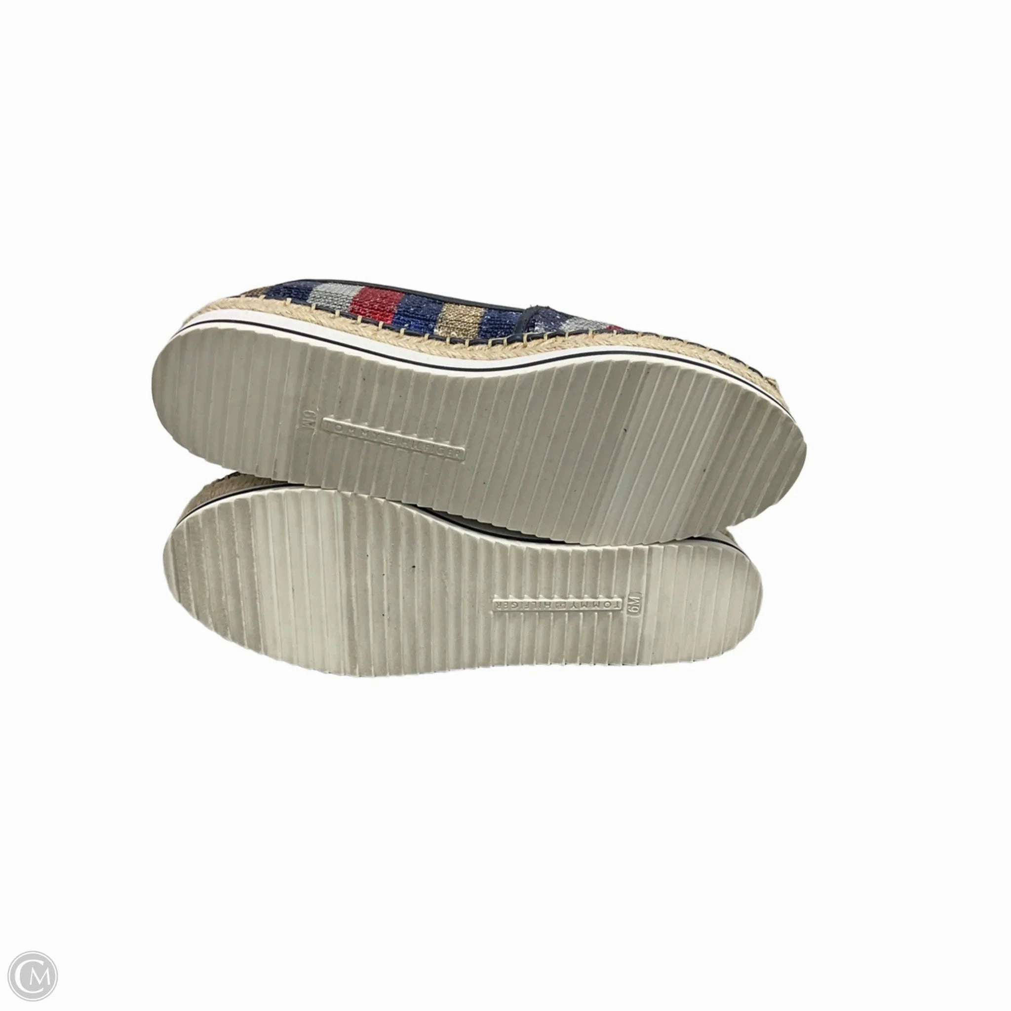 Shoes Heels Platform By Tommy Hilfiger In Blue & Gold, Size: 6