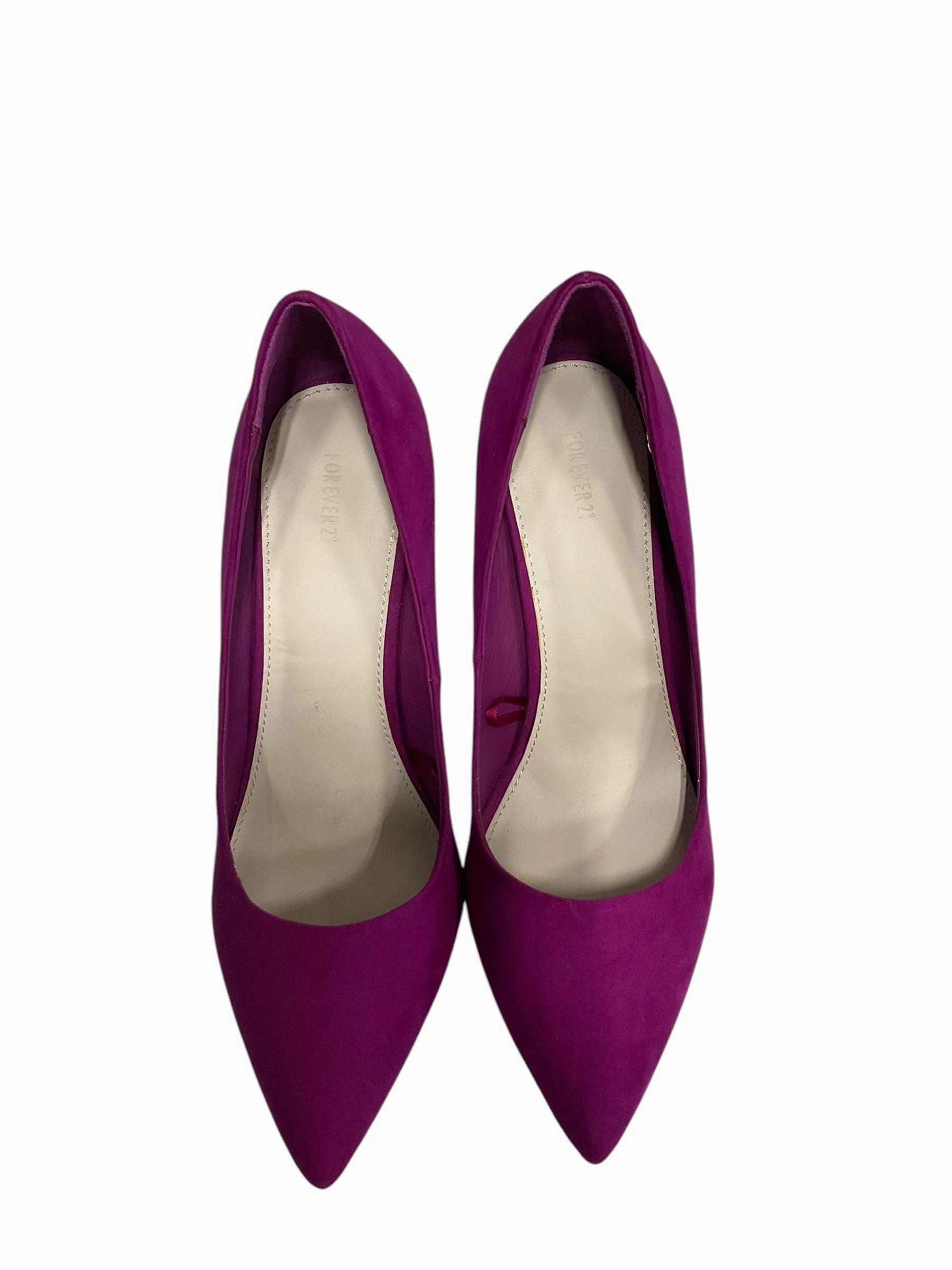 Shoes Heels Stiletto By Forever 21 In Purple, Size: 8.5