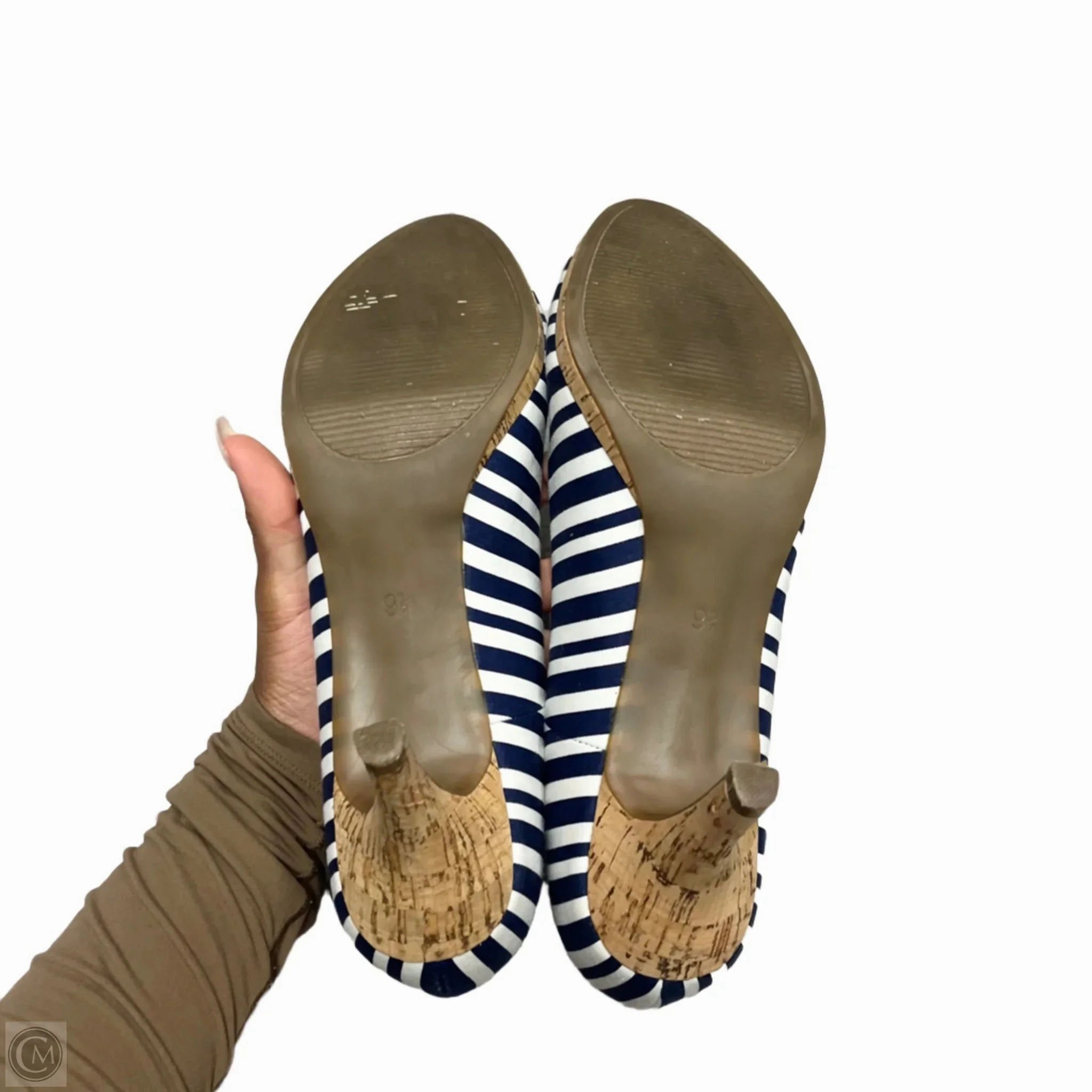 Shoes Heels Stiletto By Kelly And Katie In Blue & White, Size: 9.5
