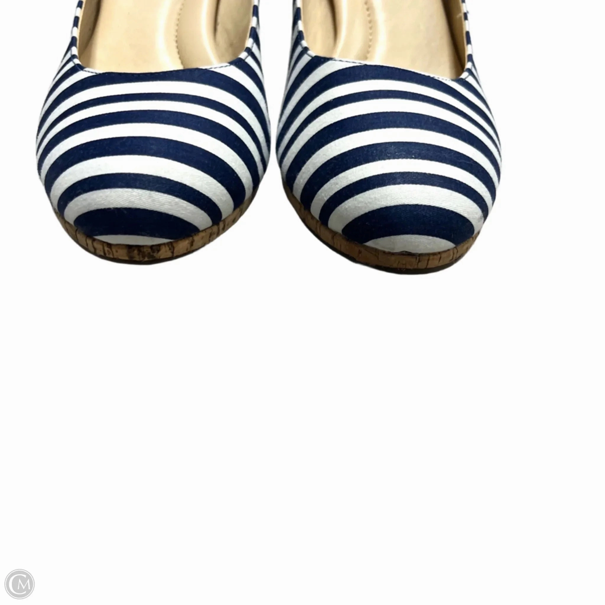 Shoes Heels Stiletto By Kelly And Katie In Blue & White, Size: 9.5