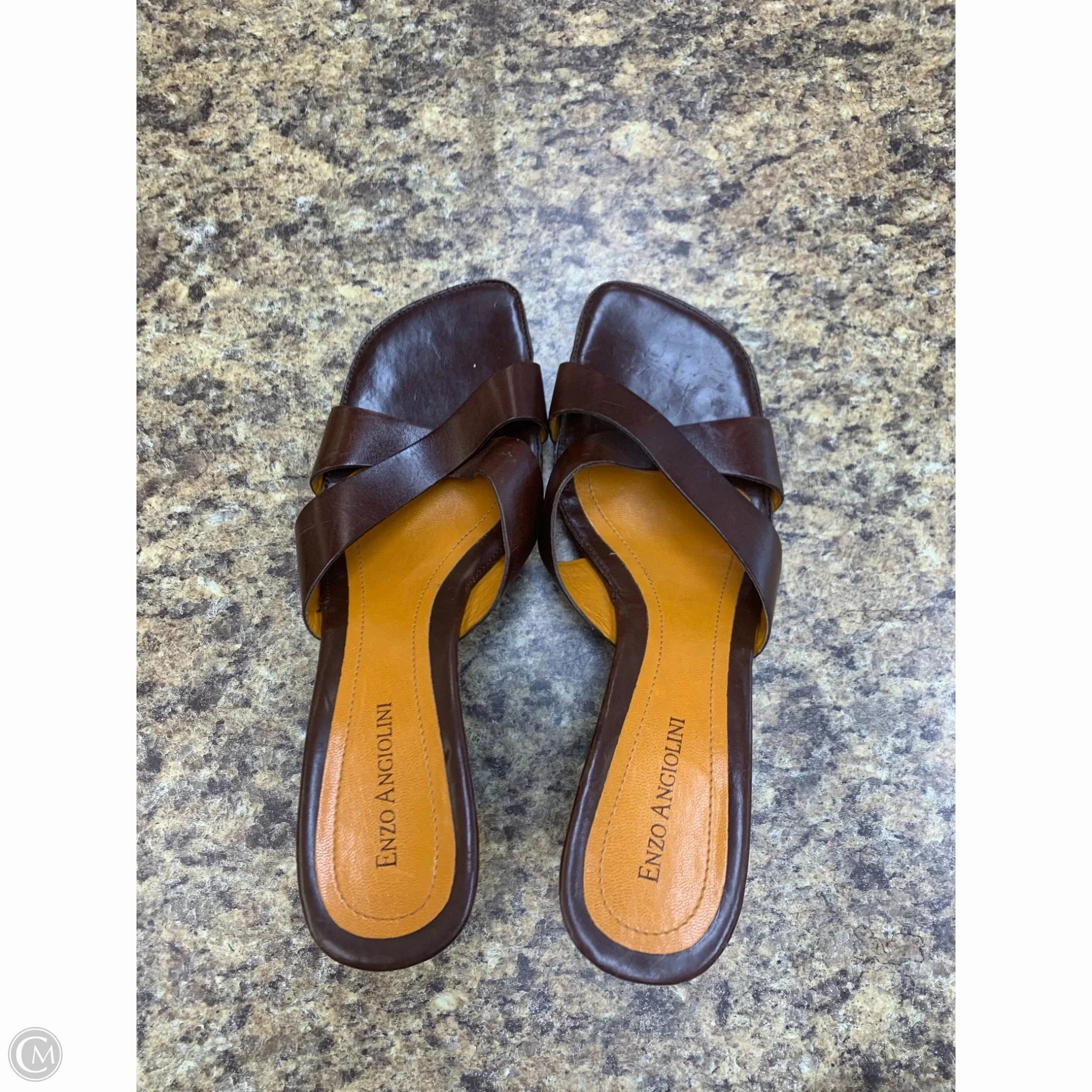 Shoes Heels Wedge By Enzo Angiolini In Brown, Size: 8.5