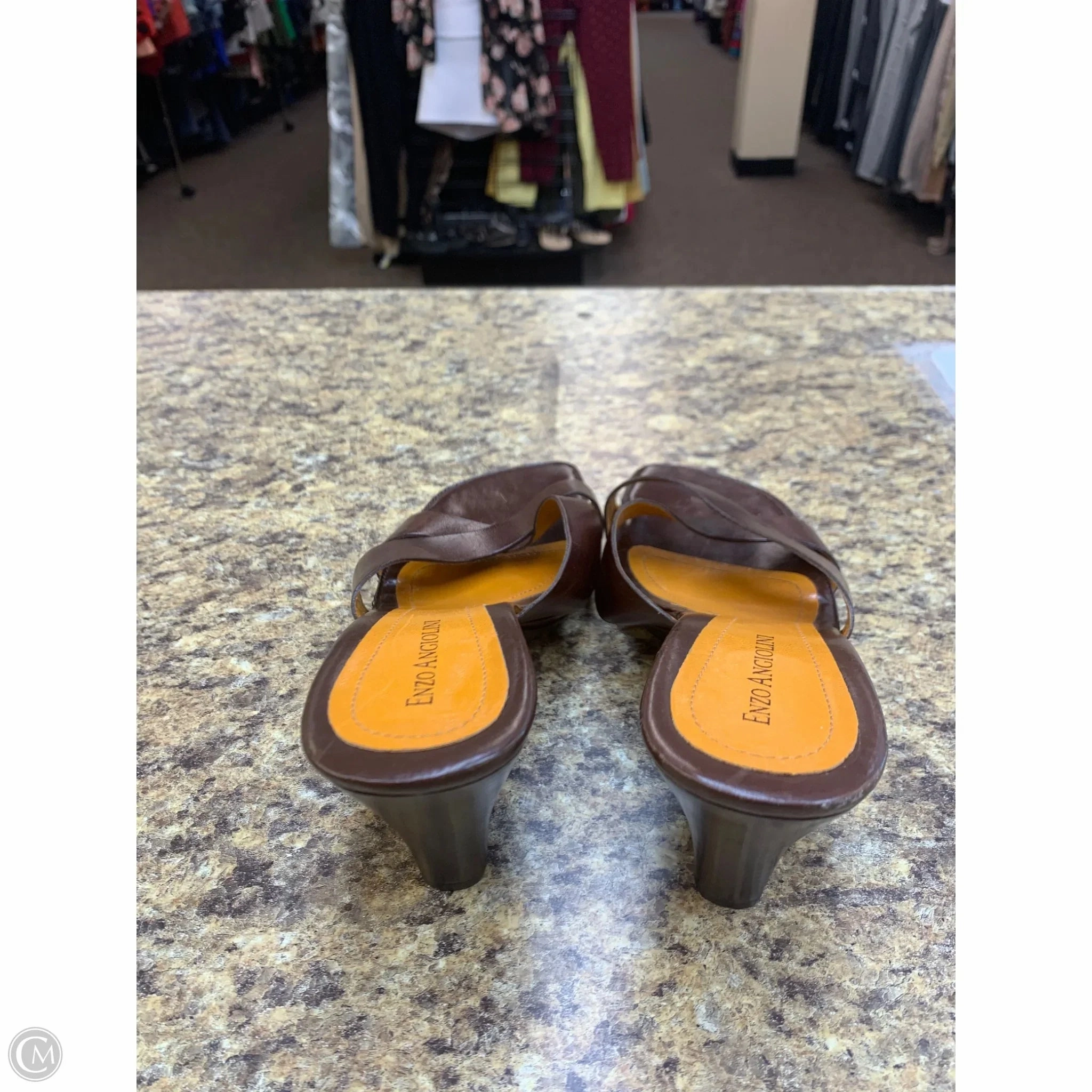Shoes Heels Wedge By Enzo Angiolini In Brown, Size: 8.5
