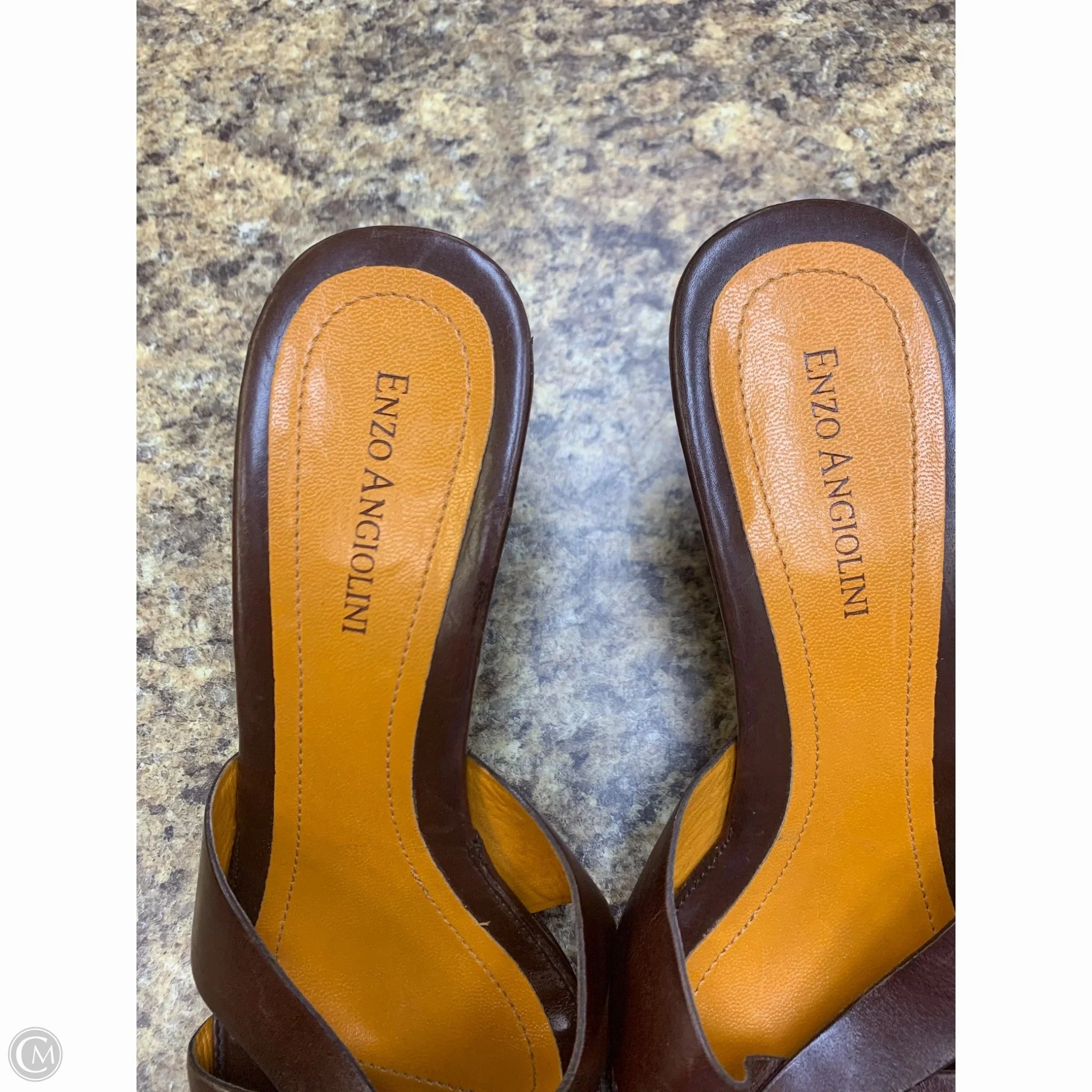 Shoes Heels Wedge By Enzo Angiolini In Brown, Size: 8.5