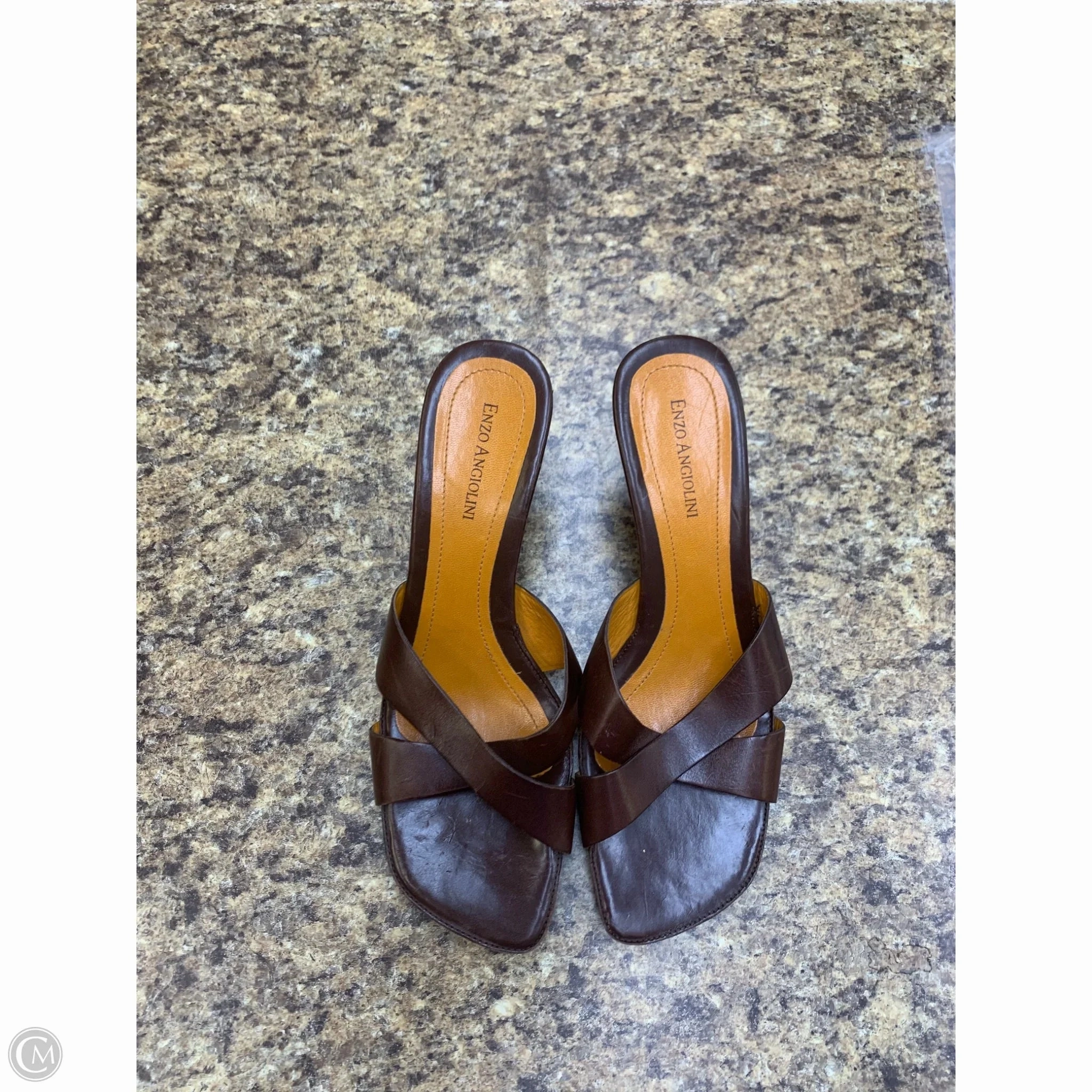 Shoes Heels Wedge By Enzo Angiolini In Brown, Size: 8.5