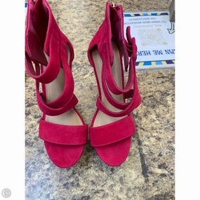 Shoes Heels Wedge By Just Fab In Pink, Size: 8