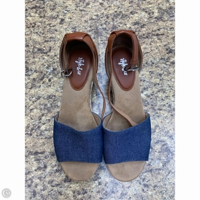 Shoes Heels Wedge By Style And Co Collection Women In Blue & Brown, Size: 11