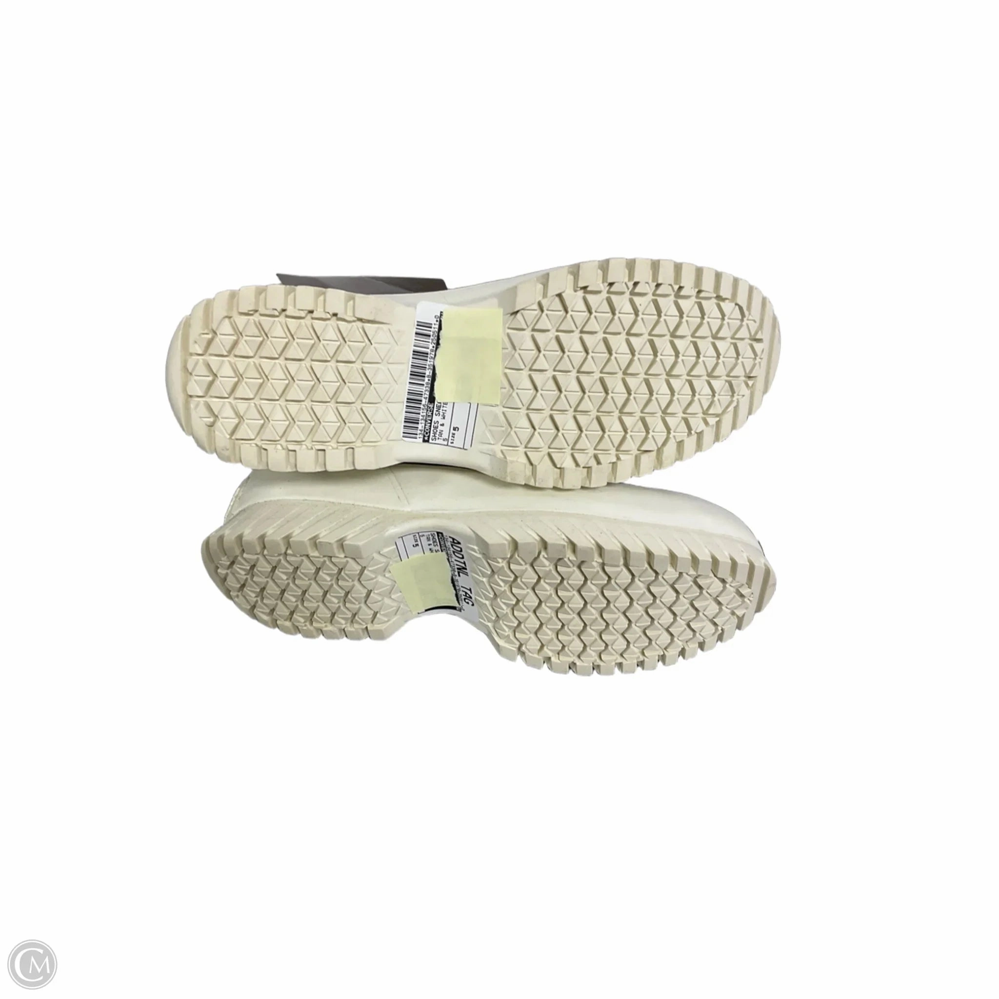 Shoes Sneakers Platform By Converse In Tan & White, Size: 5