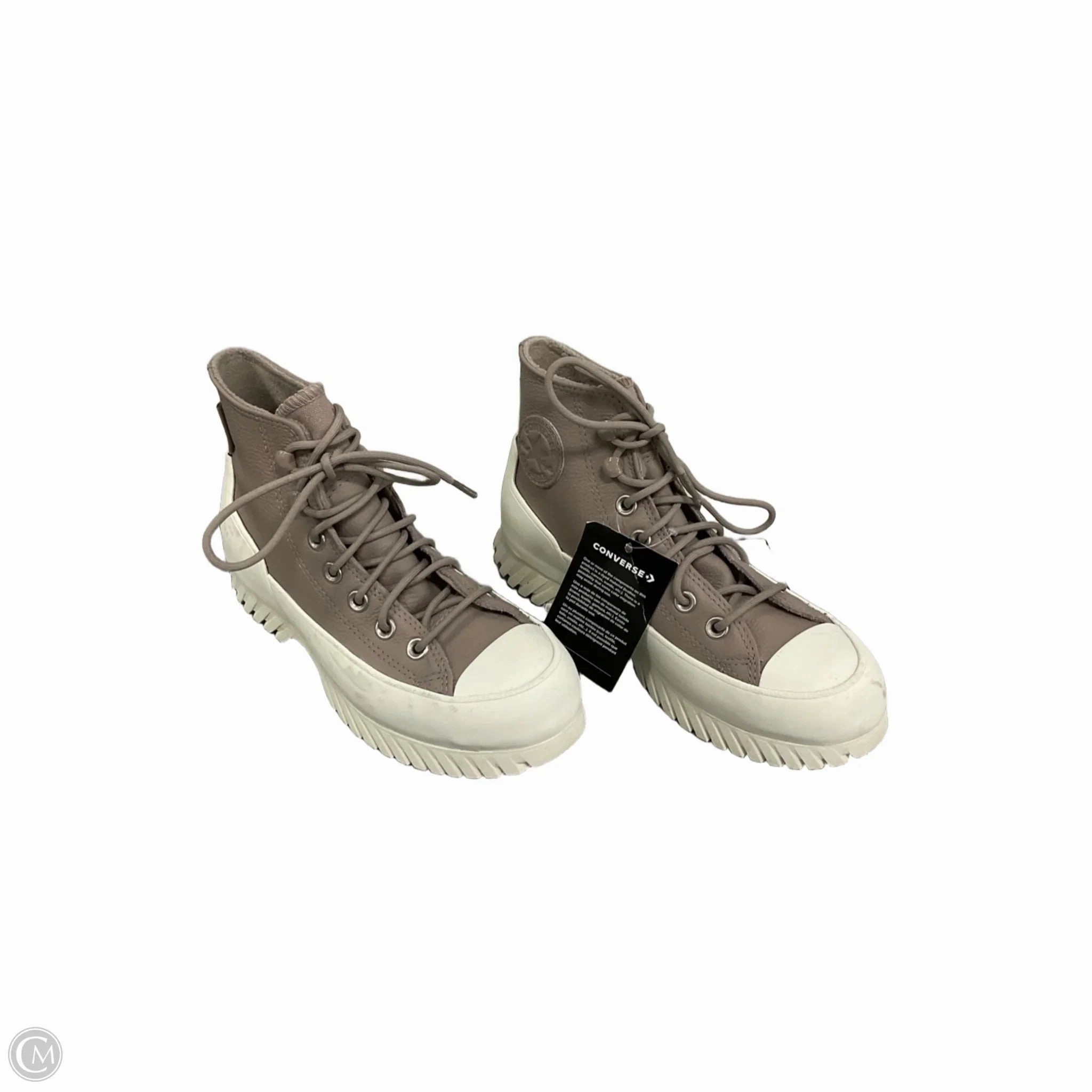 Shoes Sneakers Platform By Converse In Tan & White, Size: 5