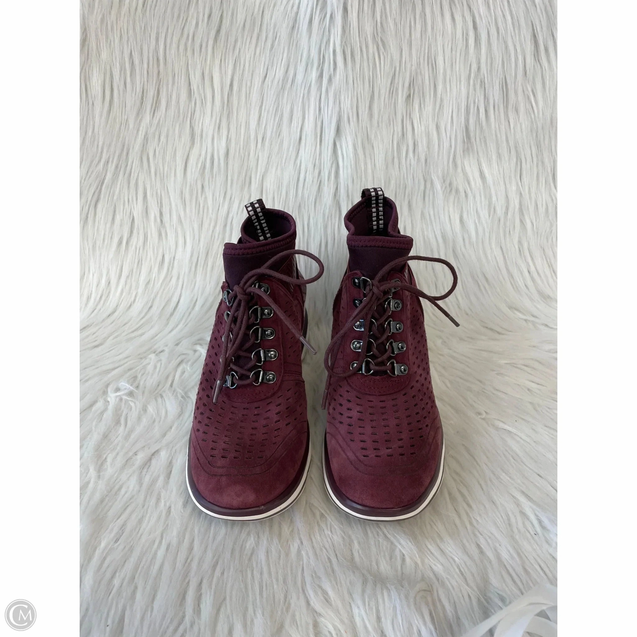 Shoes Sneakers Platform By Jambu In Maroon, Size: 6