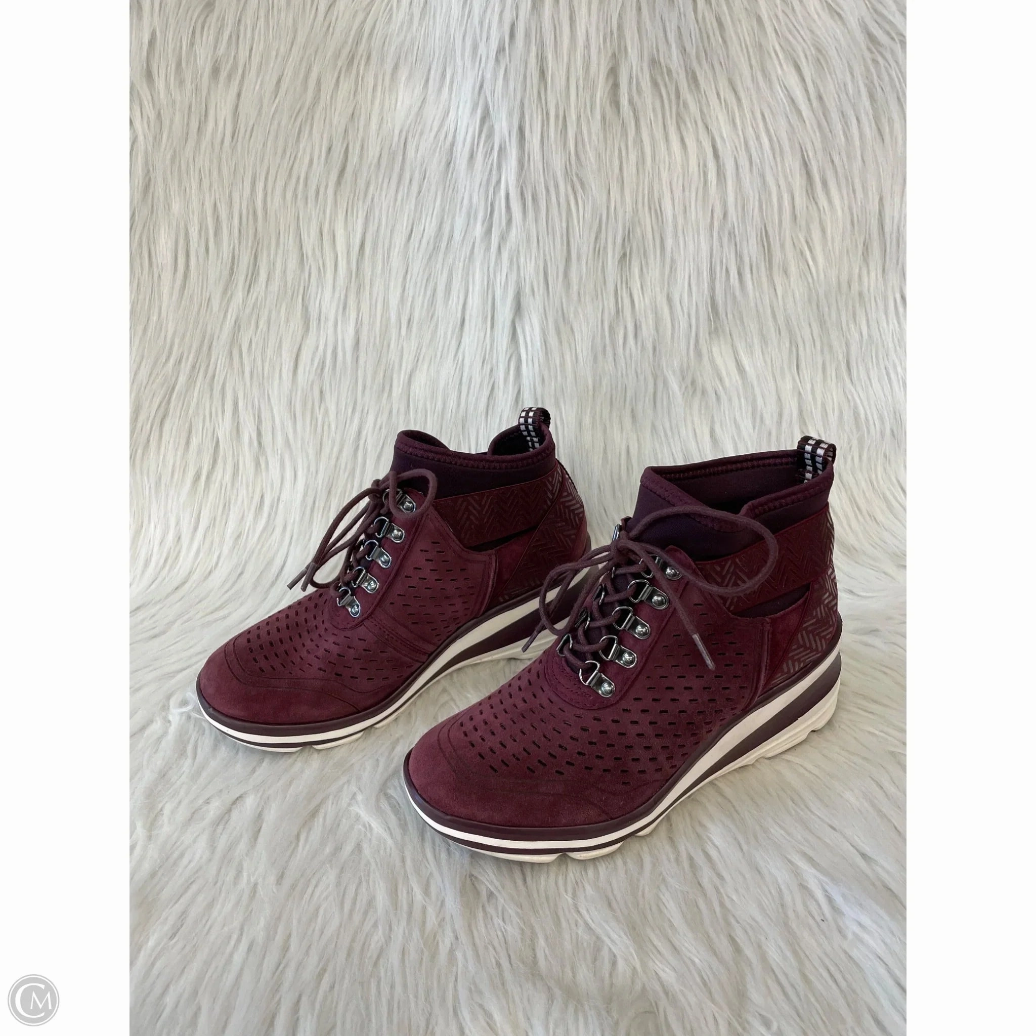 Shoes Sneakers Platform By Jambu In Maroon, Size: 6