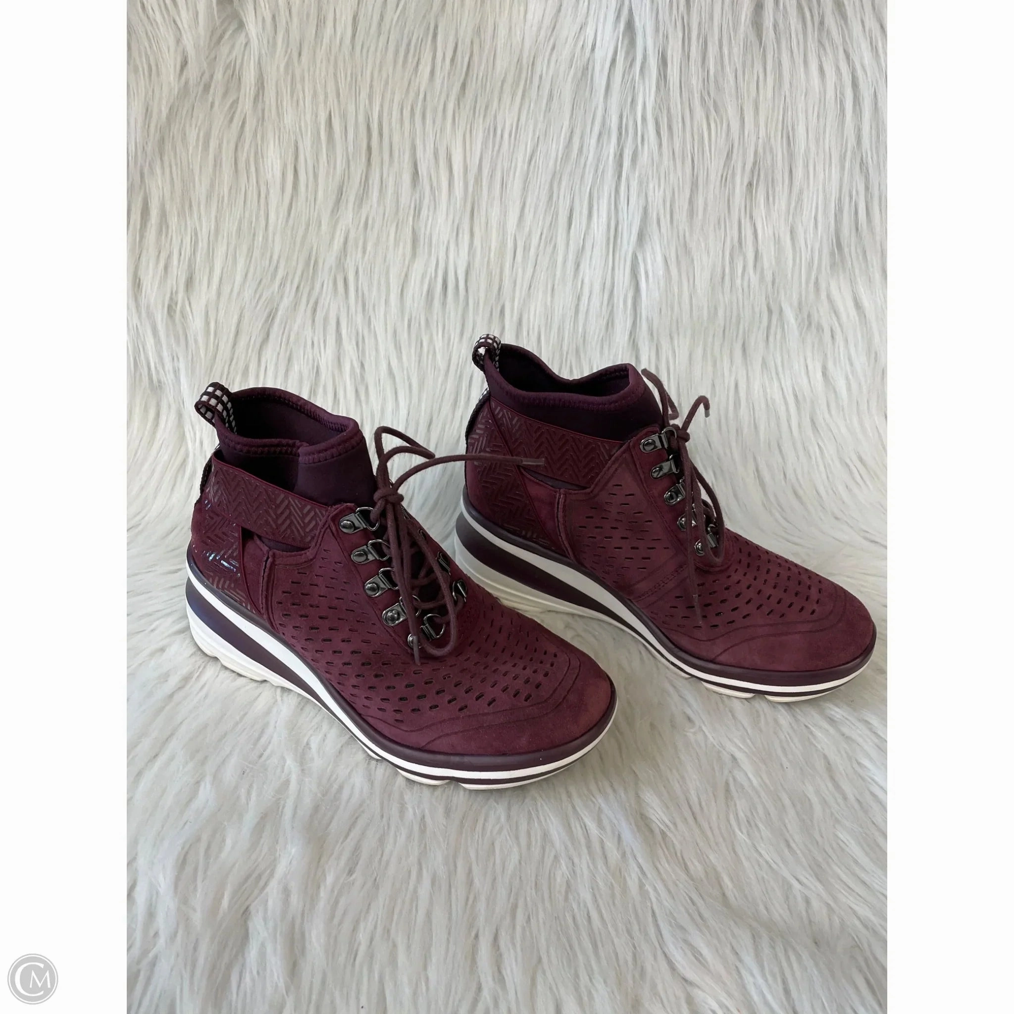 Shoes Sneakers Platform By Jambu In Maroon, Size: 6