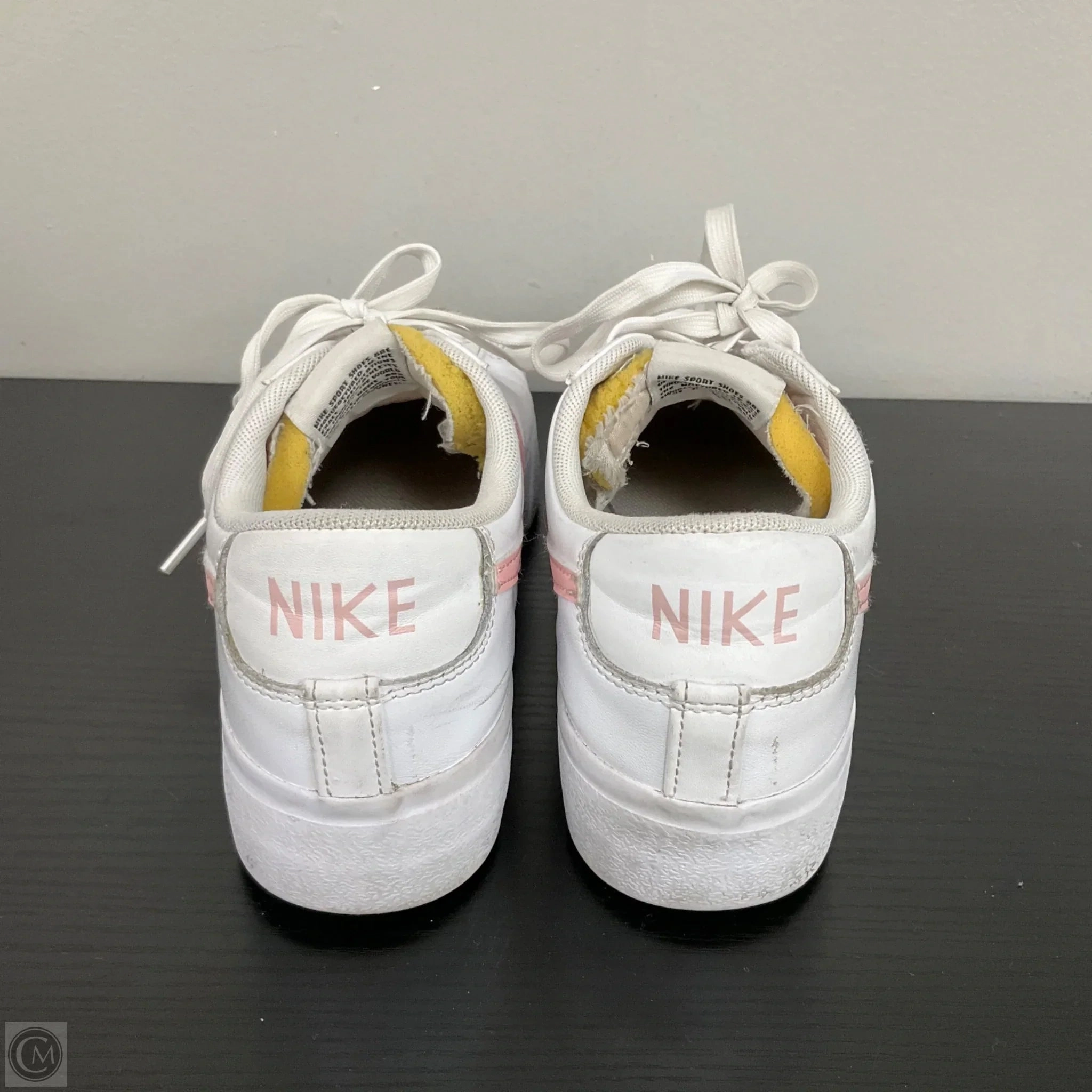 Shoes Sneakers Platform By Nike In Pink & White, Size: 8.5