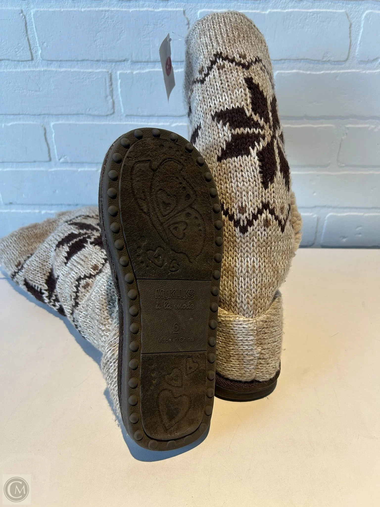 Slippers By Muk Luks In Brown & Tan
