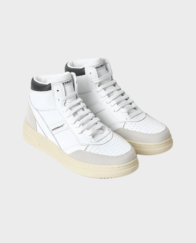 Sneakers Alte In Action Leather Con Inserti in Suede E Dettaglio Nero