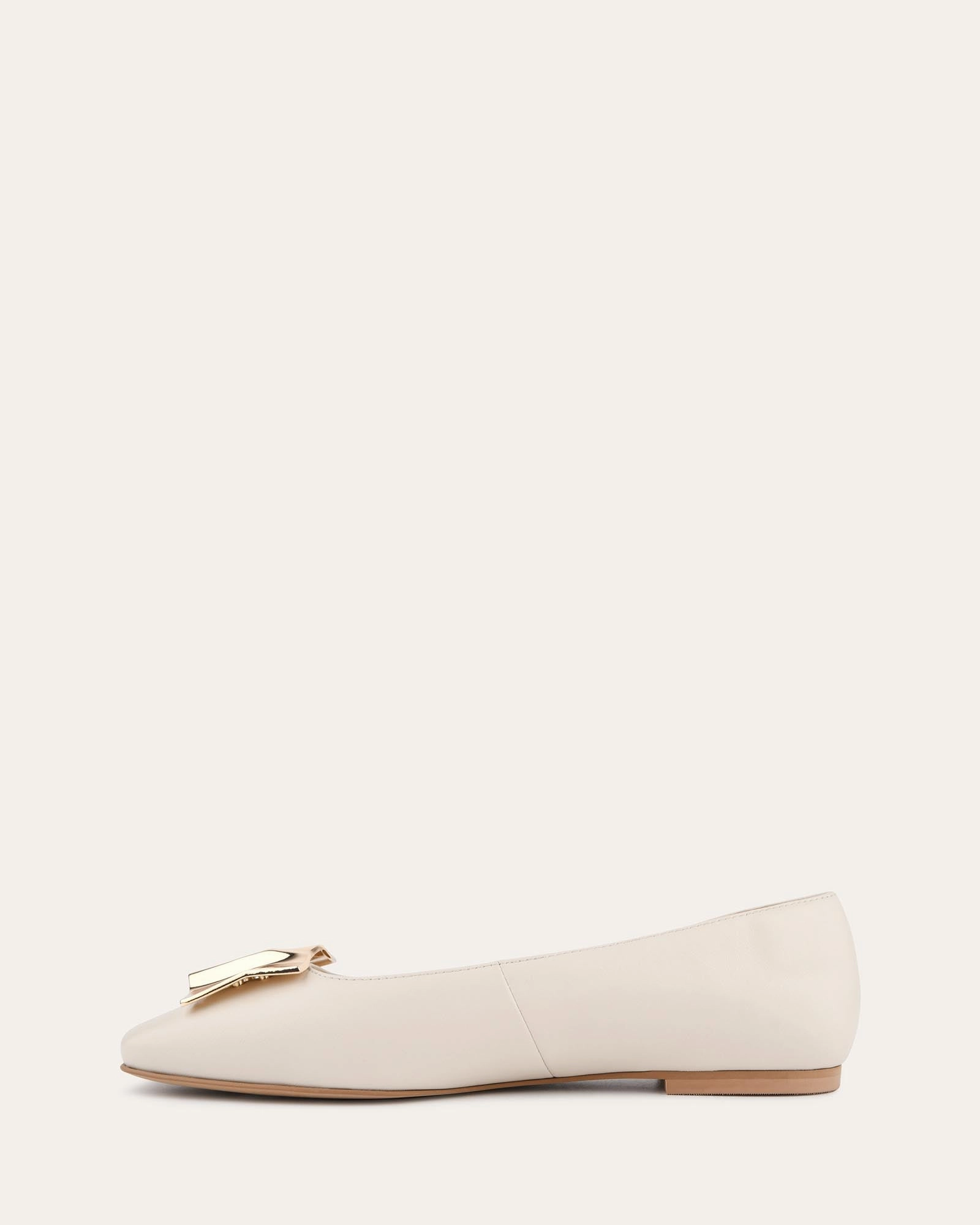 SONNY DRESS FLATS OFF WHITE LEATHER