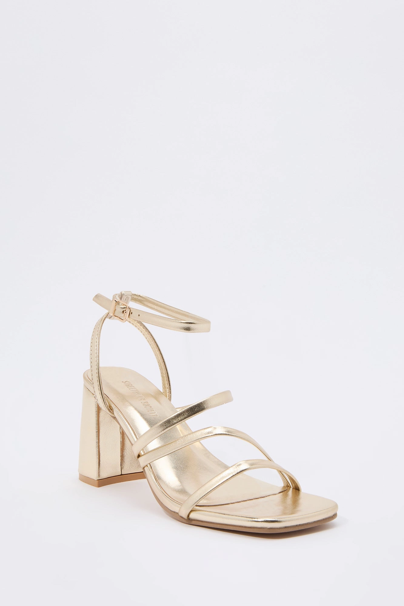 Strappy Open Toe Block Heel