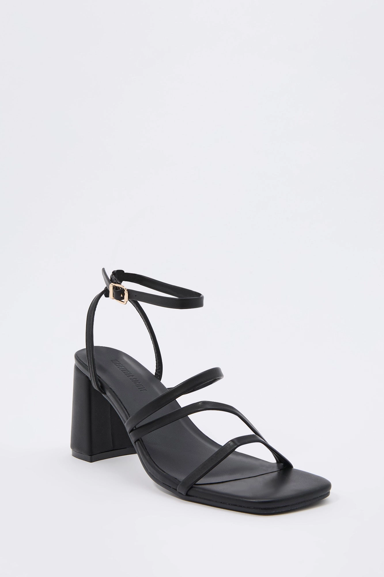 Strappy Open Toe Block Heel
