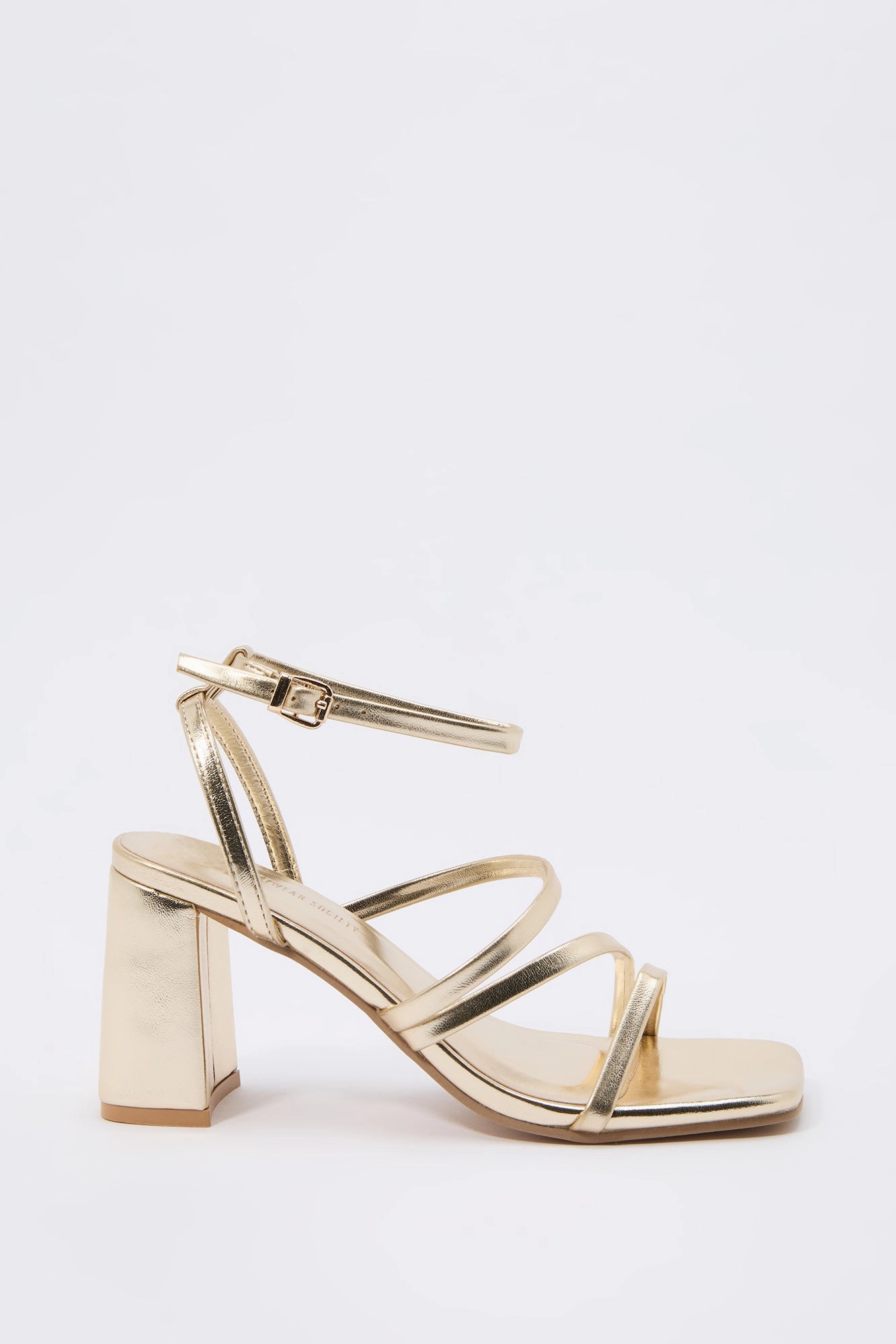 Strappy Open Toe Block Heel