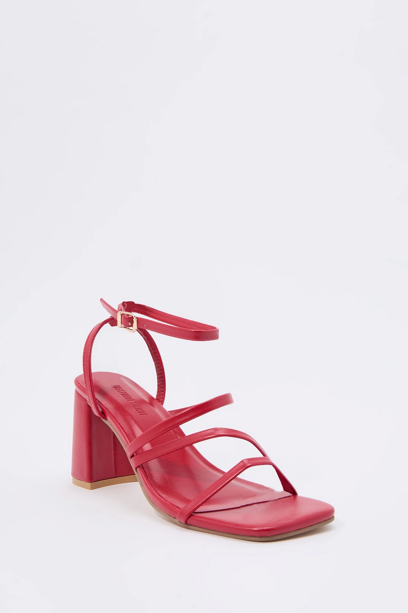 Strappy Open Toe Block Heel