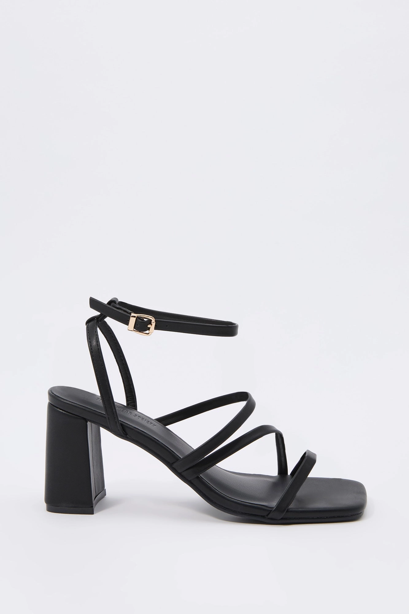 Strappy Open Toe Block Heel