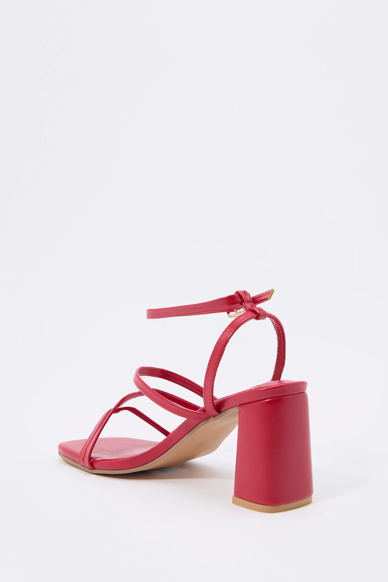 Strappy Open Toe Block Heel
