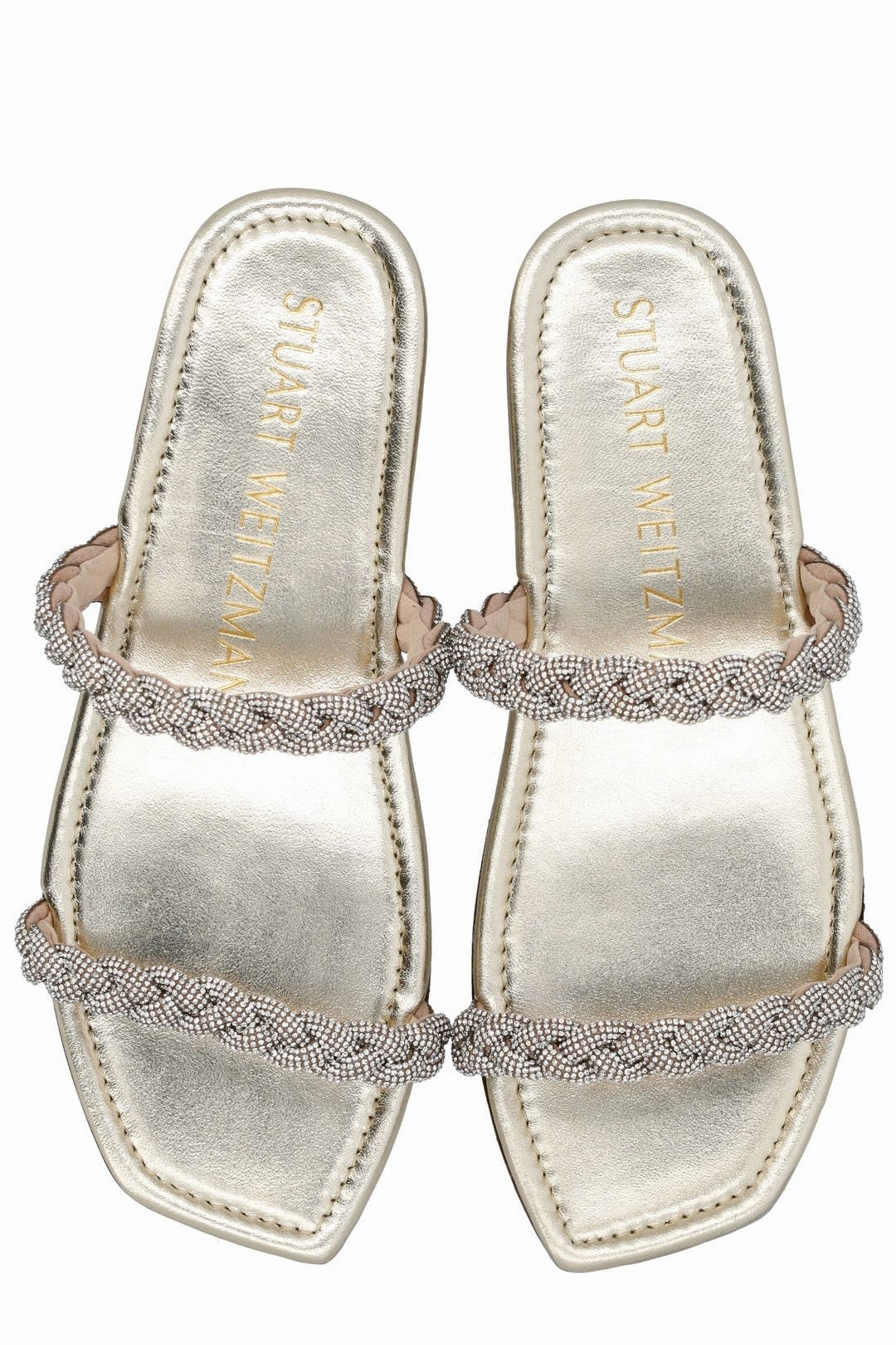 Stuart Weitzman Addison Woven Slides