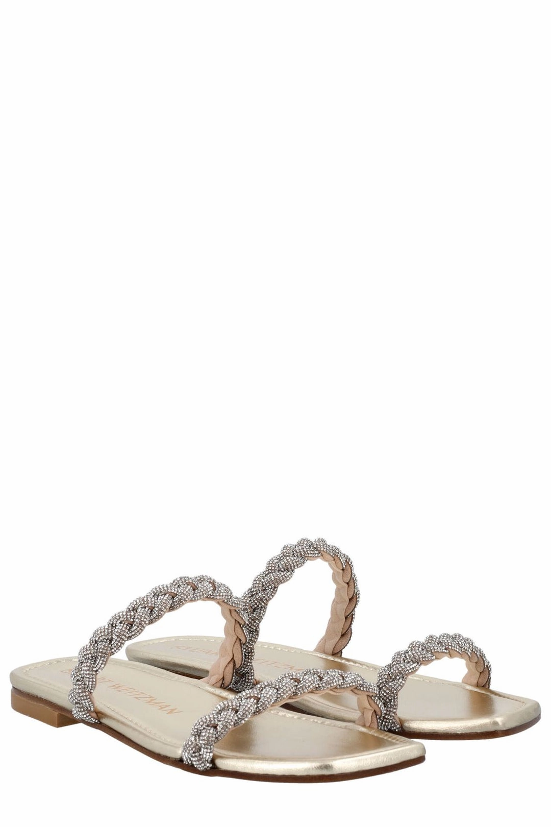 Stuart Weitzman Addison Woven Slides