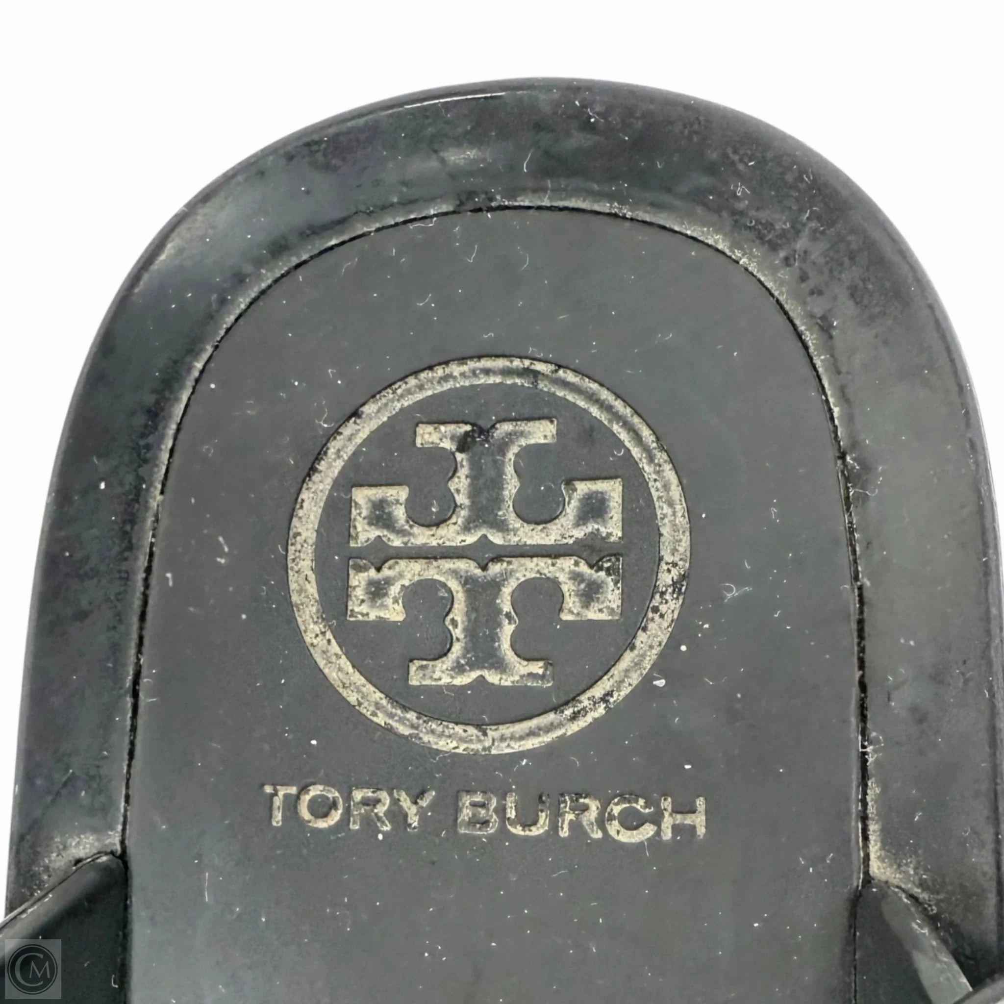 Studded Jelly Flip FlopSandals Designer By Tory Burch In Black, Size: 7.5