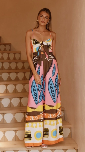 Teresa Jumpsuit - Brown/Orange