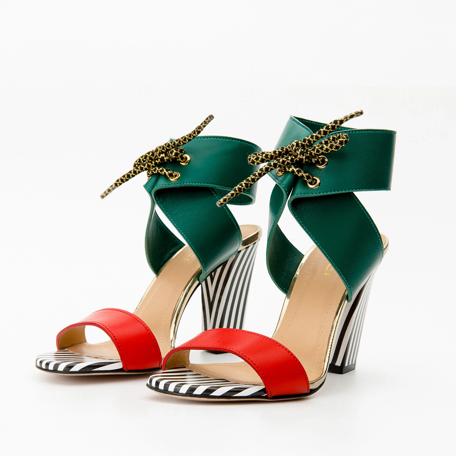 The Bloke Ankle Strap Multicolor Leather Women Sandal