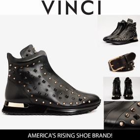 The Infanta High-Top Black Spike Leather Men Sneaker Limited Edition
