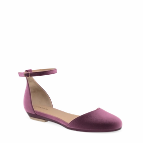 The Jocelyn - Sugar Plum Velvet Flat - FINAL SALE