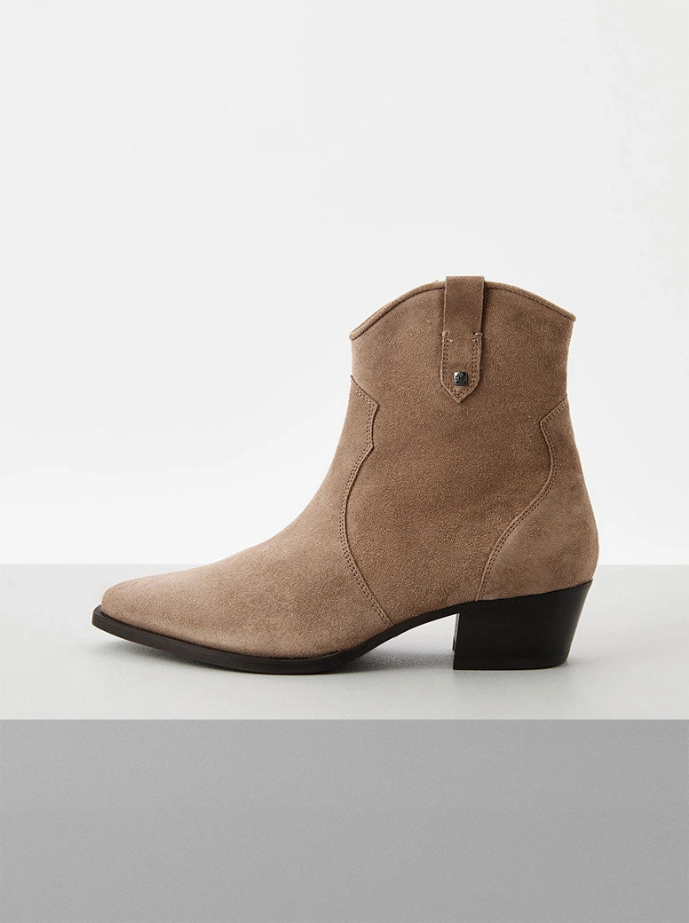 Thea taupe suede