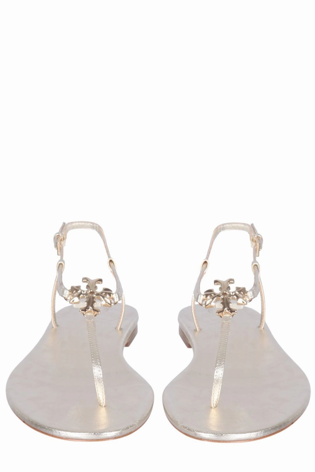 Tory Burch Logo Plaque Thong Sandals