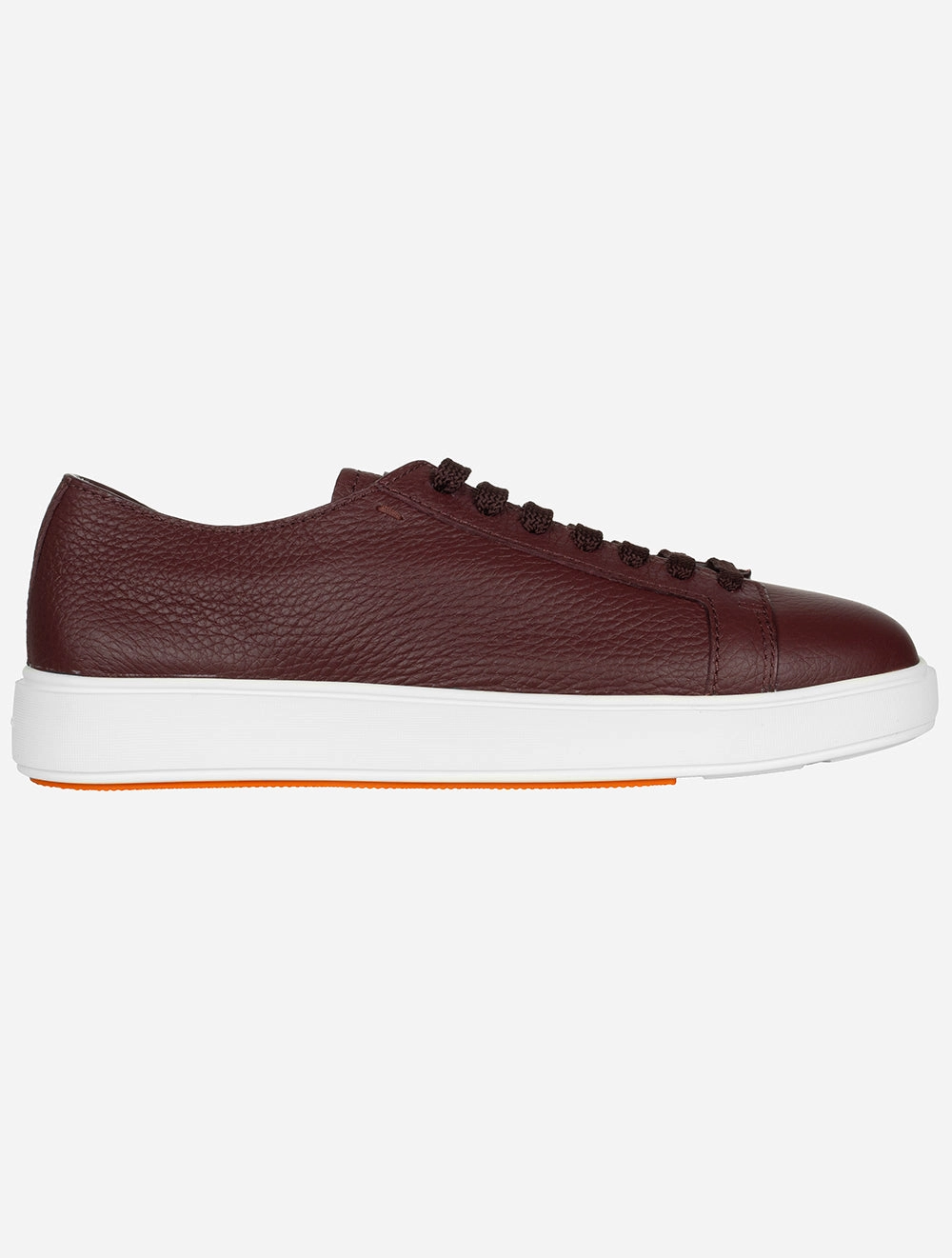 Tumbled Leather Sneaker Burgundy