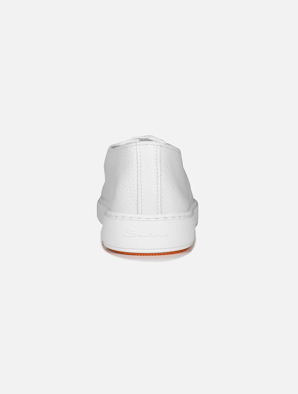 Tumbled Leather Sneaker White