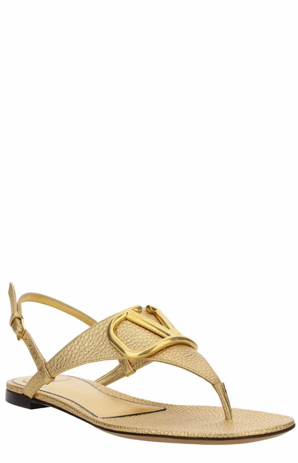 Valentino Garavani Logo Plaque Thong Sandals
