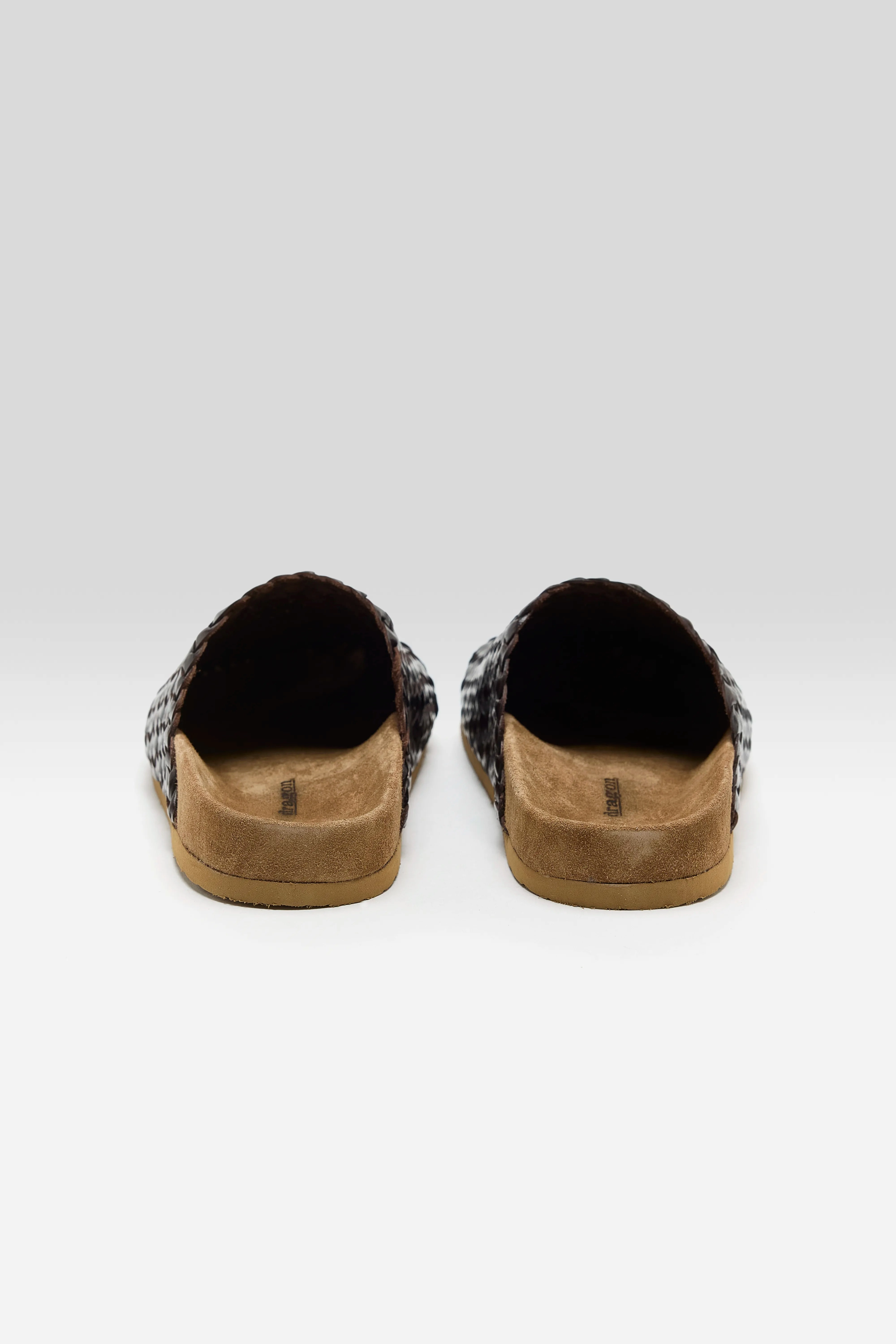 Woven Leather Mule Sandals  (251 / W / BROWN)