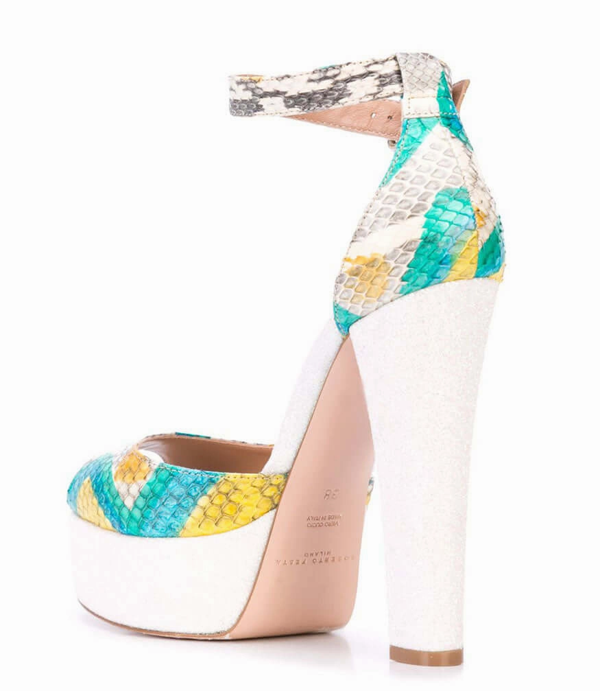 Yellow Venezia Platform Heel