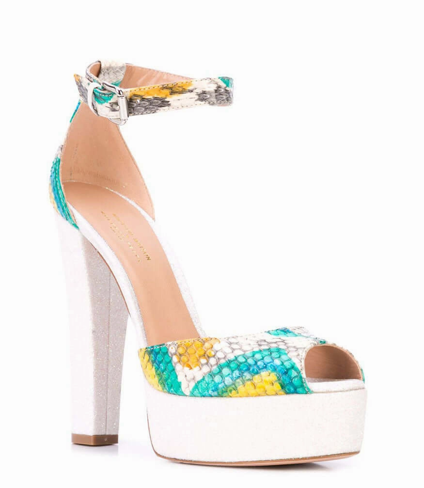 Yellow Venezia Platform Heel