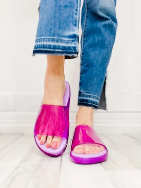 Yellowbox Marana Jelly Slides in Purple